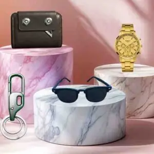 ওয়ালেট, ঘড়ি, সানগ্লাস, চাবির রিং